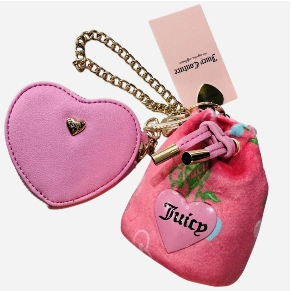 New release! Juicy Couture Retro Cherry Drawstring and heart Micro bag